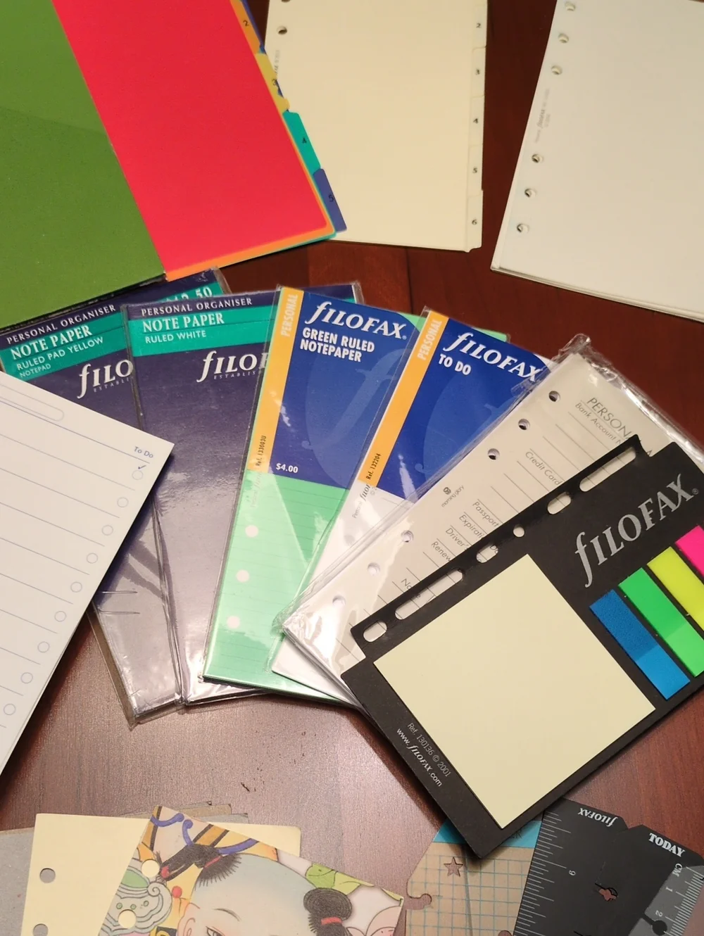 Filofax Personal Sized Compact Organizer Blue Patent, plus All Accessories